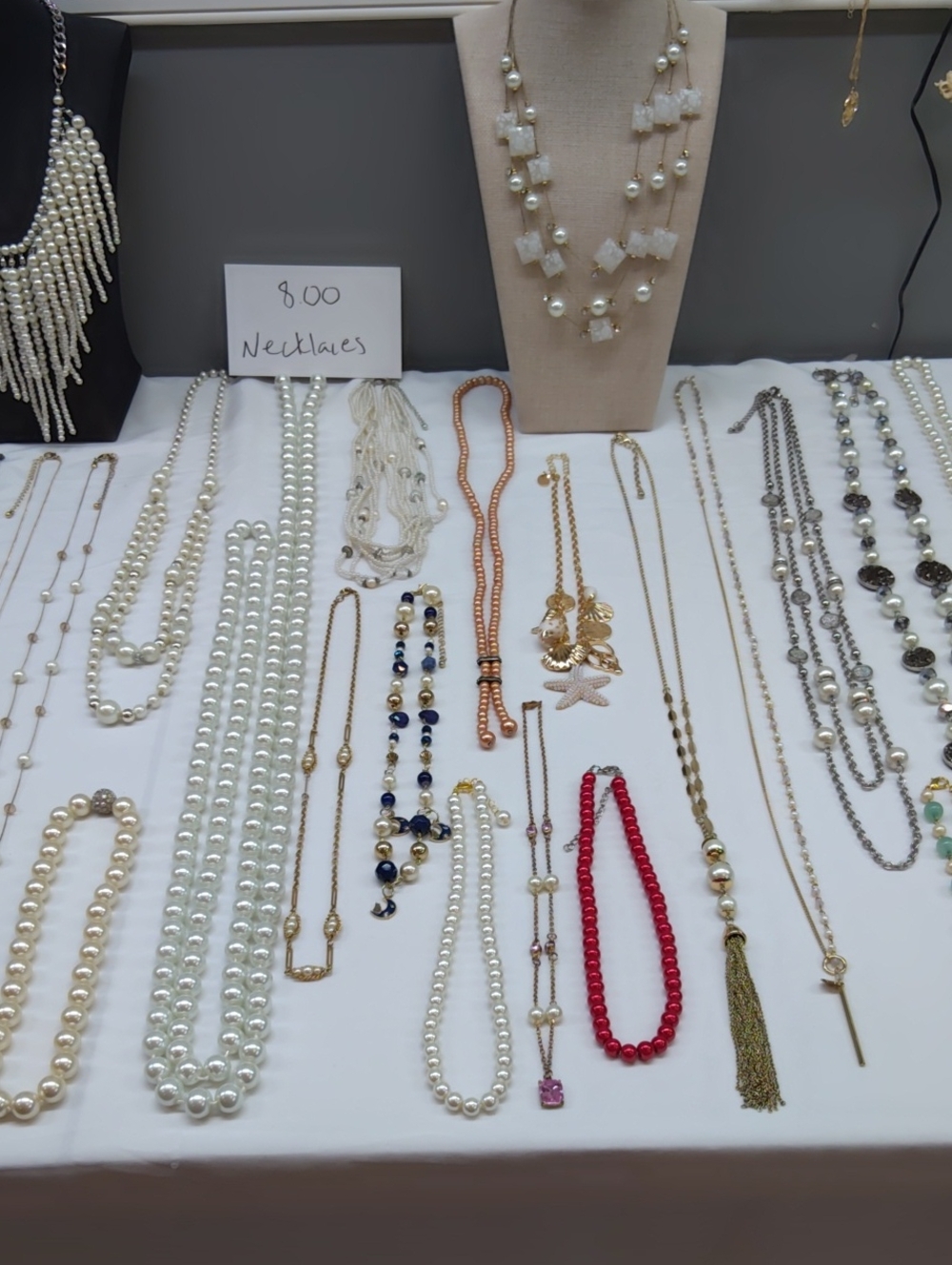 Preview For 8-11 Show.. 47lb Signed And Unsigned Faux Pearls - Picture 7 of 15